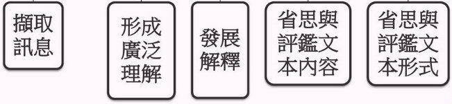 圖2 PISA所評量的閱讀能力(https://slidesplayer.com/slide/11639838/)   