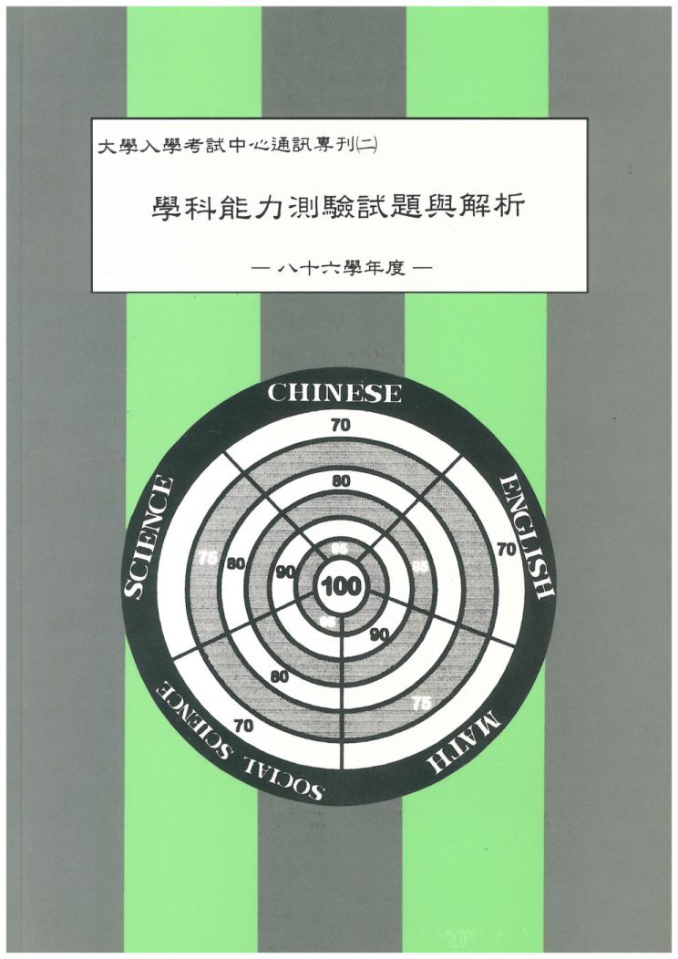 86學年度學科能力測驗試題與解析